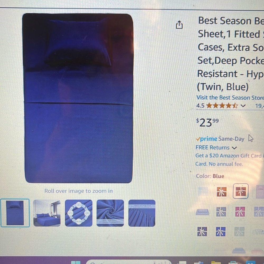 3 piece set never opened blue